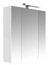 JUNO JUNO 60 x 75,2 x 16 cm 2 repositionable and removable glass shelves - Switch - 6 W - Lumen: 600 Lm - 4000 K - Class 2 IP44 - Inst.