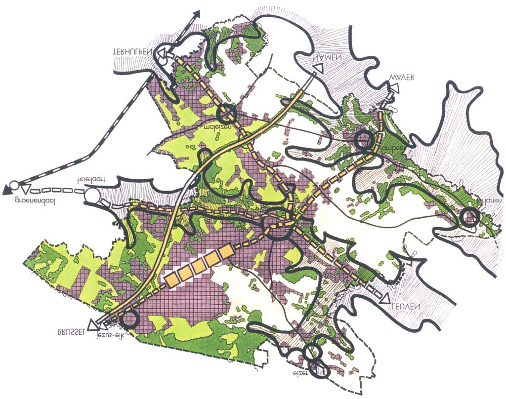 ruimtelijke structuurplan overijse synthese van de bestaande ruimtelijke structuur informatief gedeelte kaart 25 bebossing rivier- en beekvalleien grote open plateaus kleine open