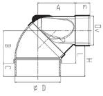 Inbouwmaten Ventilatiesystemen, DYKA AIR Rone hulpstukken DYKA AIR Instorthuls Art. nr.