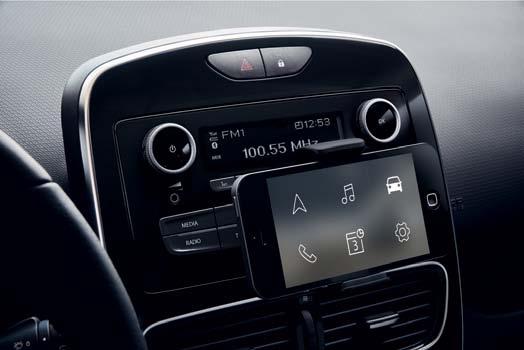 De bediening is eenvoudig, u kunt kiezen uit 5 verschillende functies: multimedia, telefoon, navigatie, agenda en informatie over uw auto.