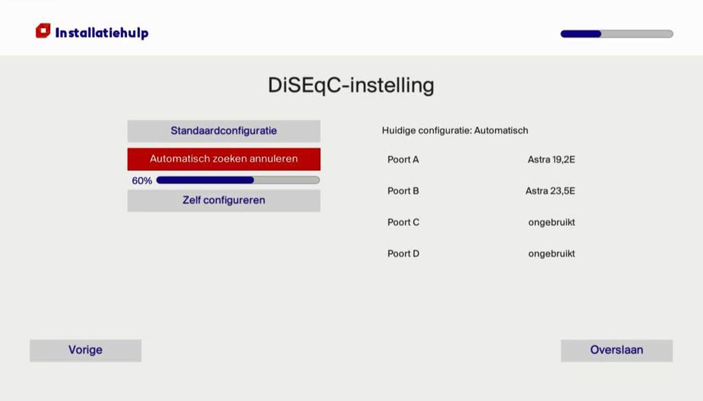 Geef aan hoeveel coaxkabels u heeft aangesloten op het apparaat.