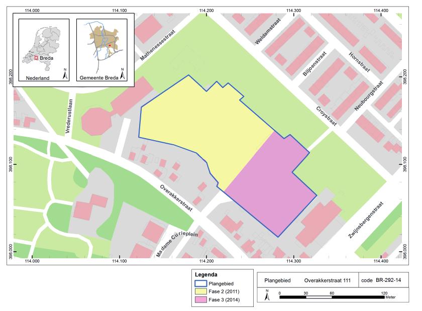 1 INLEIDING Afb. 1. Plangebied Overakkerstraat met fasering.