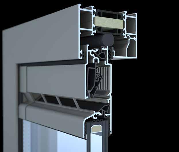 2. Tunal 80 FL Raamventilatie op het glas Tunal 80 FL is een thermisch onderbroken aluminium ventilatierooster, voor op het glas, dat geïntegreerd kan worden in zowel kunststof, houten als aluminium