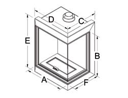 / 150 mm A = 774 mm B = 650 mm C = 430 mm D = 828 mm E = 814 mm F = 220 mm GAS 10,5