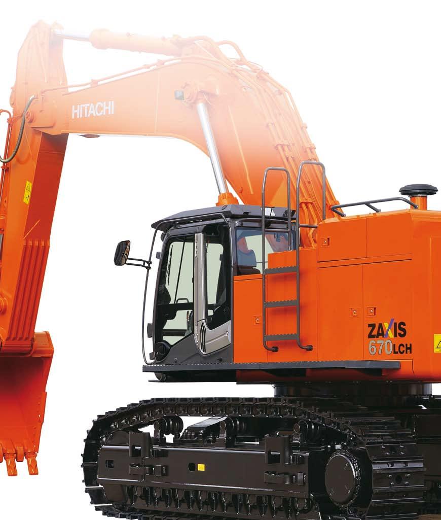 ZAXIS-3 serie HYDRAULISCHE GRAAFMACHINE Modelcode: ZX 670LCH-3 Motorvermogen: 345 kw (463 hp)