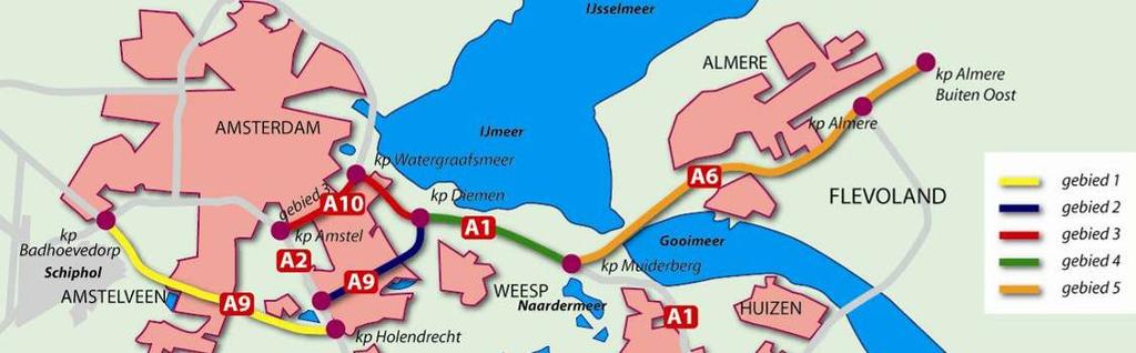 4.2 Afbakening studiegebied en indeling in deelgebieden Het studiegebied is onderverdeeld in 5 deelgebieden (zie ook de afbeelding op de volgende pagina). Het betreft: 1.