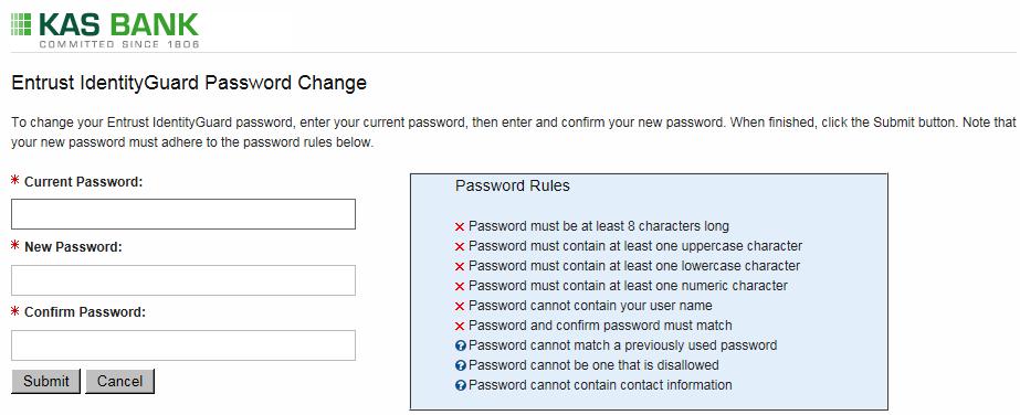 1 NB: Op de startpagina heeft u de mogelijkheid een nieuw password aan te vragen wanneer u uw password voor de SSP vergeten bent. Klik hiervoor op Forgot your password.