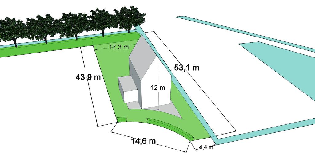Kavelpaspoort - Kavel 31 oppervlakte circa 773 m2 Bestemmingsplankaders inhoud woning maximaal 750 m3 zijgevel woning minimaal 3