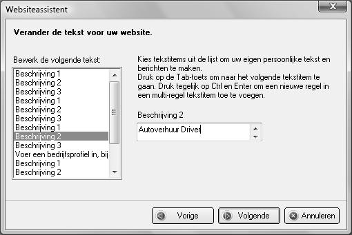 Hoofdstuk 11 Reisadvertenties 301 hyperlink, product of dienst hyperlink, product of dienst U komt nu bij informatie voor laatste pagina: Over ons. Hier kunt u meer informatie geven over uw bedrijf.