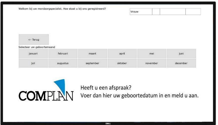 Het agenda aanmeldscherm is qua gebruikersinterface aangepast zodat het beter te gebruiken is via touchscreen.