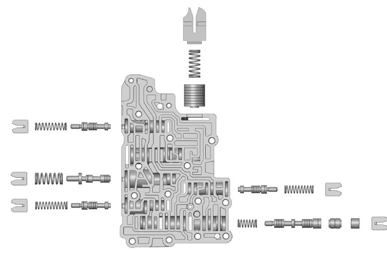 GM 6T70 (Gen. ), 6T75 (Gen. ) ZIP KIT OE Exploded View Lower Valve Body 6T70 (Gen. ) 20 206 205 202 204 203 Lower Valve Body Descriptions I.D. No.