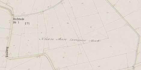 NA Tholen inv.nr. 107). Volgens de kadastrale kaart van het jaar 1832 heeft de hofstede gestaan op het perceel Sectie I nr. 71, bestaande uit weiland en groot 0.51.