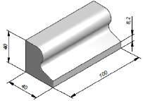 LAGE SCHAMPKANTEN (LxHxB) af fabriek/stuk (*) Benor/stuk LAGE SCHAMPKANT IVA1 100x40x40