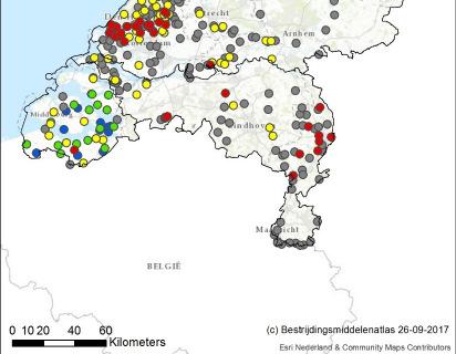 26-4-2018 De praktijk (tussenstand) 2015: 493 meetpunten Stoffen en normen KRW 70 (PS/SVS), alle MKN BMA 419 stoffen extra, w.v.