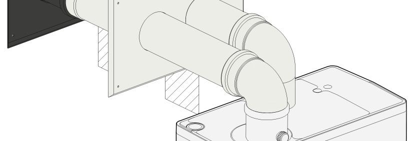 417) Zie voor beugelen 5.9.10 Toelaatbare leidinglengte Luchttoevoer- en verbrandingsgasafvoerleiding inclusief de lengte van de dubbelpijpsdoorvoer.