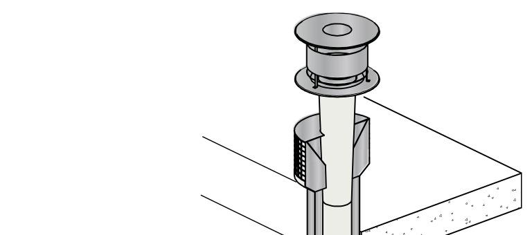 5.9.8 Dakuitmonding CLV-systeem Toestelcategorie : C43 BELANGRIJK Geldt alleen voor toestelcategorie C43 Een dakuitmonding door een Combinatie Luchttoevoer-