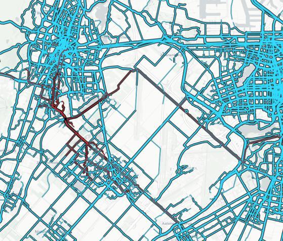 Vandaar deze twee route plaatjes. Links de zuidelijke pad.