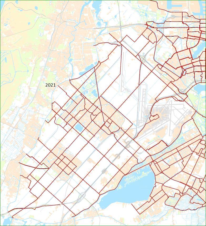 SRA Vervoerregio Amsterdam (2015) Komt niet overeen Hoofdfietsnet Komt niet overeen met het gebruik volgens Fietstelweek Toekomstige ontwikkelingen niet meegenomen (bv Parels) Schiphol vrachtareaal