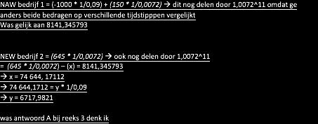 6.je krijgt een balans, waar je vreemdvermogen op staat. en je moet je materieel vast actief/ financieel kapitaal actief berekenen. ik had 7 