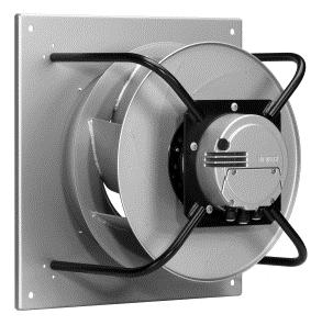 Motorventilatorunit EC-motor Deze ventilatormotorunit heeft een directe koppeling type "Plug fan" met toerental via de afstandsbediening, of met automatische aanpassing in functie van het setpoint.