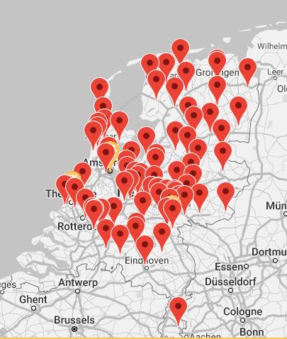 Implementatie van IPS in Nederland IPS geïmplementeerd bij 33 GGZ-instellingen in (bijna) heel Nederland Naast implementatie IPS bij gespecialiseerde GGZinstellingen