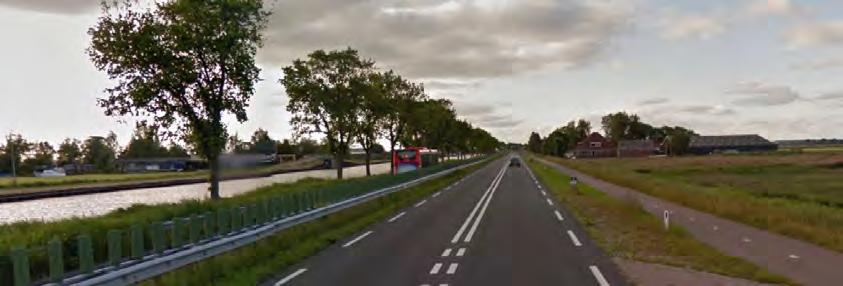 Figuur 2 N235 ten zuiden van Ilpendam Voorgenomen activiteit In de toekomstige situatie zijn de volgende maatregelen gepland voor de N235. De maatregelen zijn weergegeven in figuur 3 en 4.