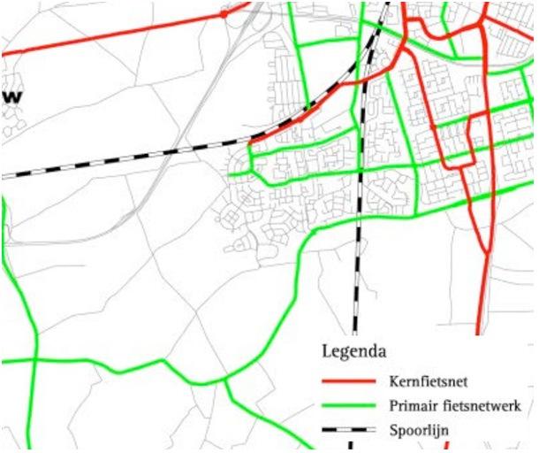 Afbeelding overzichttoekomstig fietspadennet (wensbeeld) Tolberg e.o. Parkeren De gemeente Roosendaal hanteert het principe dat functies zo veel mogelijk voorzien in hun eigen parkeerbehoefte.