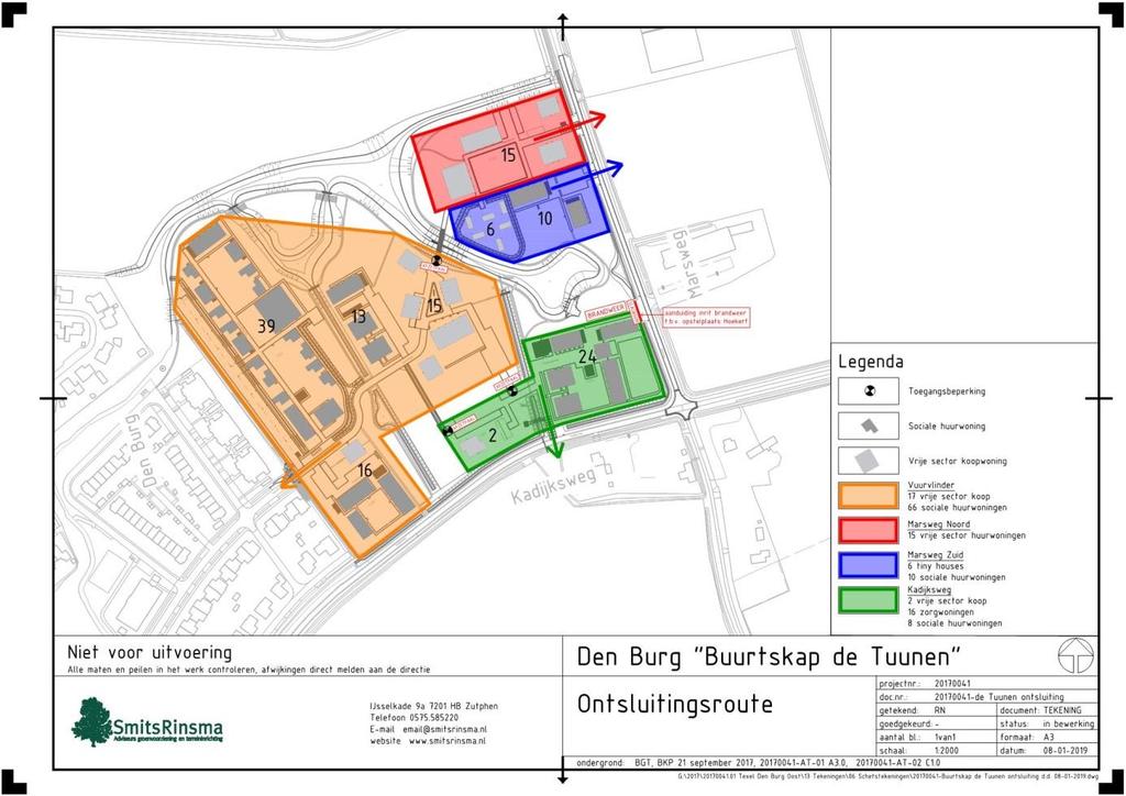 Door een besluit te nemen over de onderstaande aanpassingen is voldoende geborgd dat er niet meer dan de 3 beoogde ontsluitingen voor motorvoertuigen komen (2 op de Marsweg voor de ontsluiting van