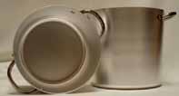 00 109.80 Grotere potten van 67L, 85L en 115L verkrijgbaar op aanvraag Aluminium deksels GR000283 Deksel Ø 22cm 5.60 5.04 GR000284 Deksel Ø 24cm 6.50 5.