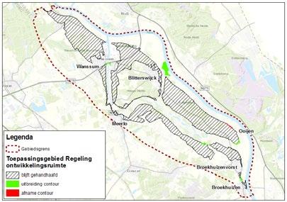 6 7 De regeling is van toepassing op het gearceerde gebied zoals weergegeven in figuur 2 en geldt in beginsel tien ar.