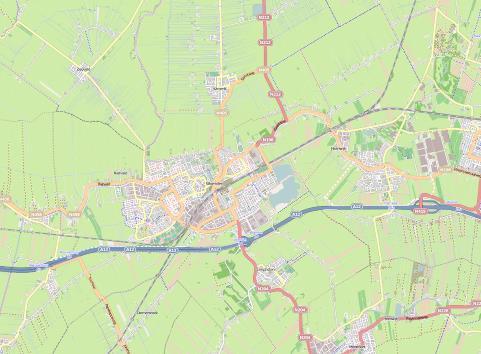 Globale ligging plangebied (Kaart; Open Streetmaps, Luchtfoto Google Earth) Eerder is door Laneco (Quick scan flora en fauna Den Oudsten te Woerden, 2014) de geschiktheid van het plangebied voor