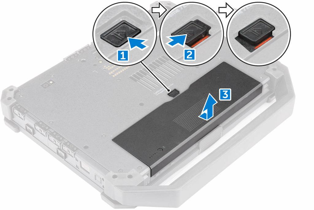 Plaatsen van de stylus en tether 1. Steek de tether in de sleuf op de computer 2. Plaats de stylus in de daarvoor bestemde sleuf en duw hem naar binnen. 3.