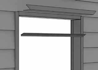 18 VMZ Unicprofile facade & VMZ Overlappingsprofiel / juni 2014 Afwerkingsprofielen voor raamopening Stap 7 : linteel Indien de afstand tussen het raam en de gevelbekleding minder dan 120 mm