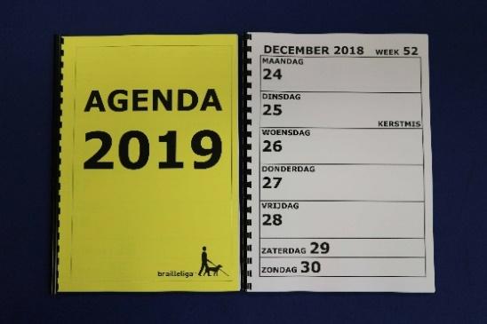 020002097 Agenda 2019. Formaat A4. 1 blad/week.