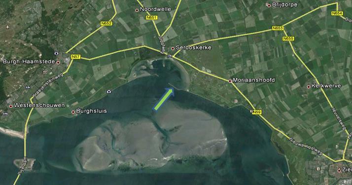 2. Onderzoeksopzet 2.1 Beschrijving van de onderzoekslocatie Het gebied Schelphoek (Figuur 2) is gelegen aan de Oosterschelde in de buurt van Serooskerke op het eiland Schouwen-Duiveland.