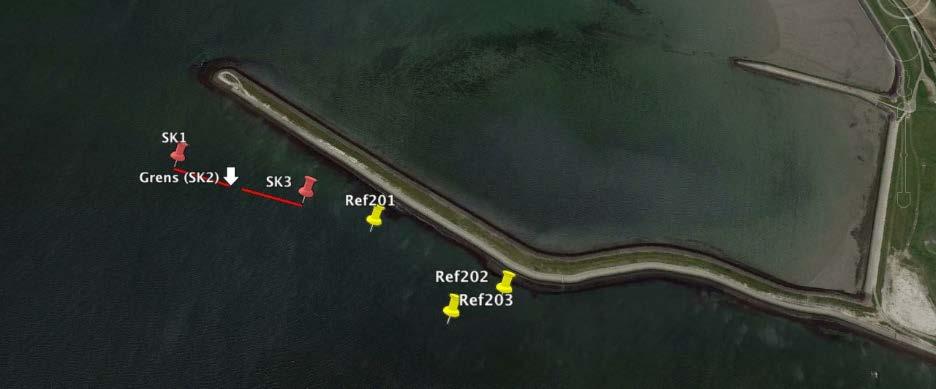 Ook is op reguliere vislocaties (waarin het kreeftenseizoen doorlopend wordt gevist) bemonsterd op de locaties: Schelphoek oost (Ref 201-203), Schelphoek Binnendijks/west (Ref 207-209) en Plompetoren