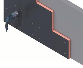 Kingspan 5 Aanbevolen bevestigingspatroon Hieronder het minimale aanbevolen bevestigingspatroon voor het monteren van de isolatieplaten.