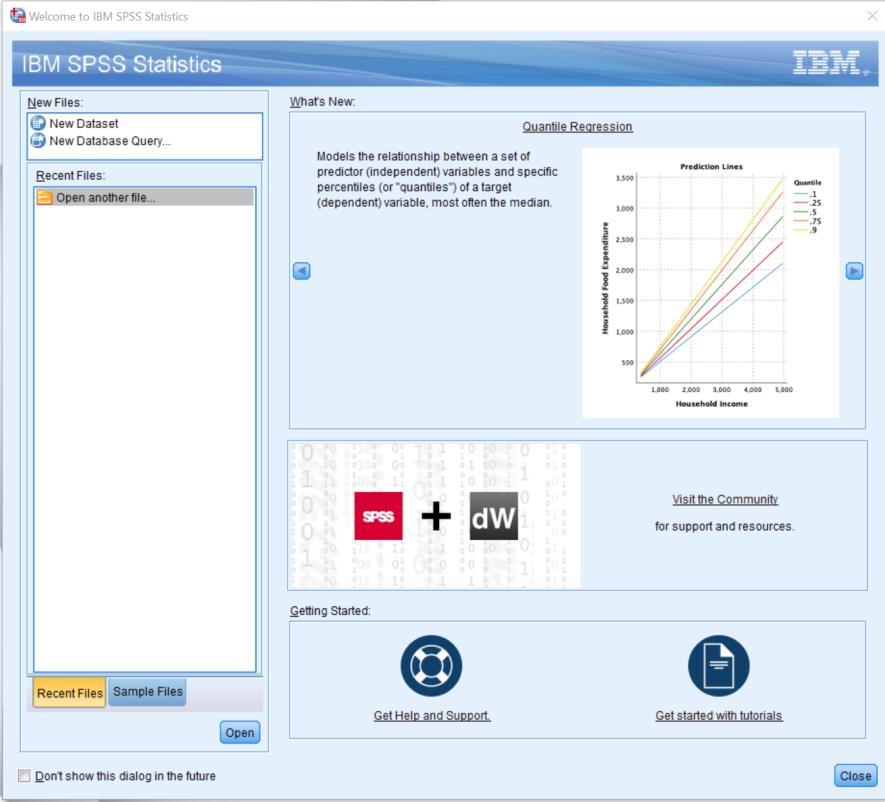 Jouw SPSS 26 is nu geactiveerd en je kan ermee aan de