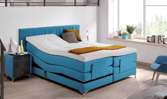 TOONZAAL Boxspring 2-persoons AMBIANCE II 1 x 200 cm. 2-delige onderbodems 70 x 200 cm.