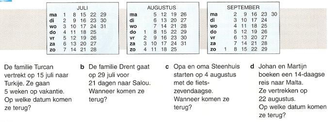 Doel: Notatie van een datum in cijfers 76 Passende Perspectieven rekenen Doelenlijst 8: Meten, onderdeel Geld (Tijd en Temperatuur) Aan de hand van een kalender uitzoeken: hoeveel maanden een jaar