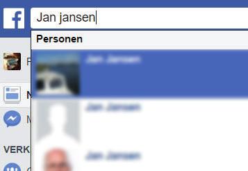 3.1 Vrienden zoeken Facebook is een vriendennetwerk. Je kunt mensen uitnodigen door een vriendschapsverzoek te sturen.