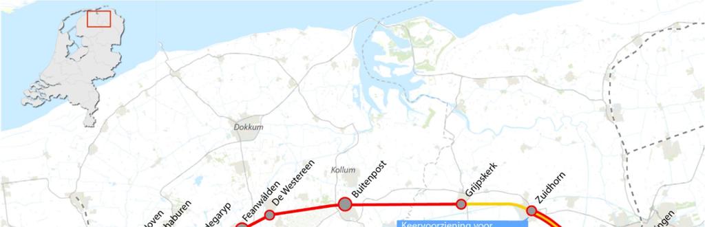 Tevens worden maatregelen genomen zodat de snelheid op het traject Leeuwarden Feanwâlden kan worden verhoogd van 100 km/u naar 130 km/u en op het traject Grijpskerk Hoogkerk van 100 km/u naar 120