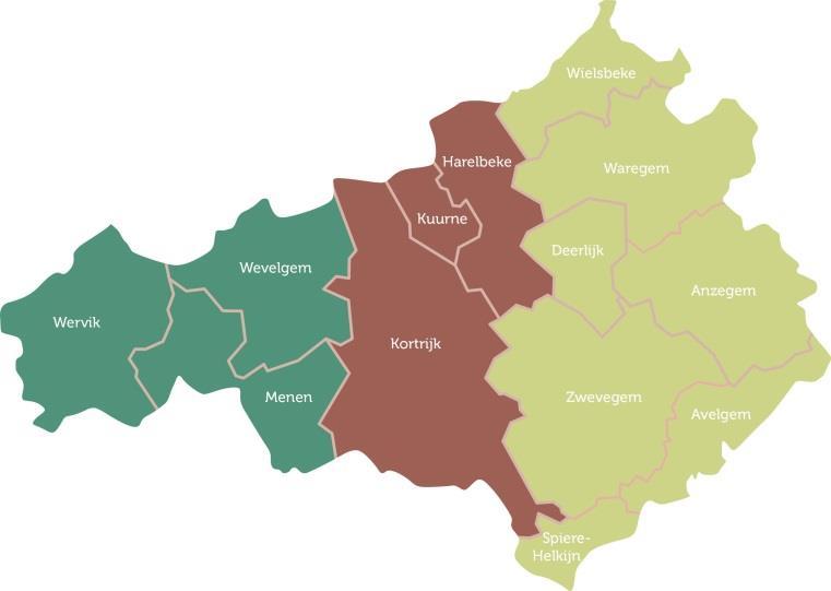 Regio Zuid-West-Vlaanderen geografische