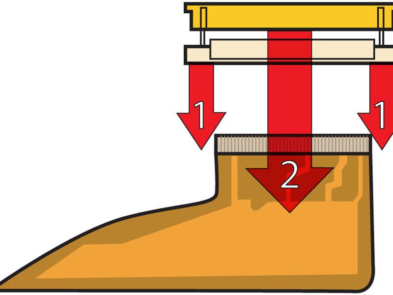 Stap 13 Dit is een diagram van het toetsenbord lint clamp-aansluiting vindt u los te koppelen in de volgende stap.