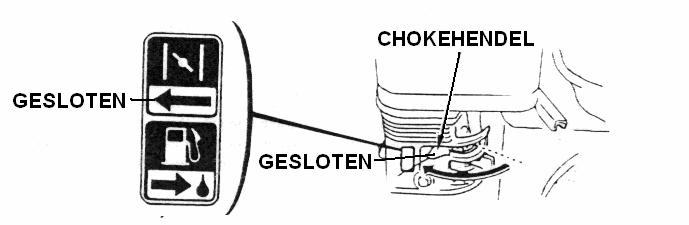 buitentemperatuur zeer hoog is. Verplaats het gashendel lichtjes naar links.