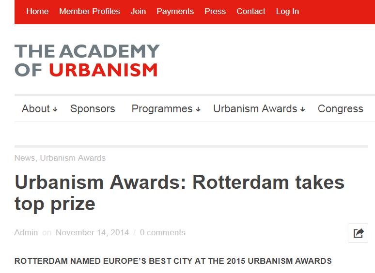 Urbanism Award 2015 Bron: