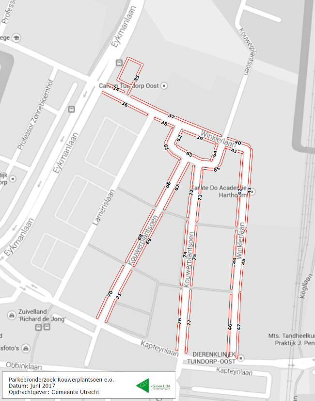 1 Inleiding 1.1 Algemeen De gemeente Utrecht heeft Groen Licht Verkeersadviezen opdracht gegeven om in/rond het Kouwerplantsoen een parkeeronderzoek uit te voeren.