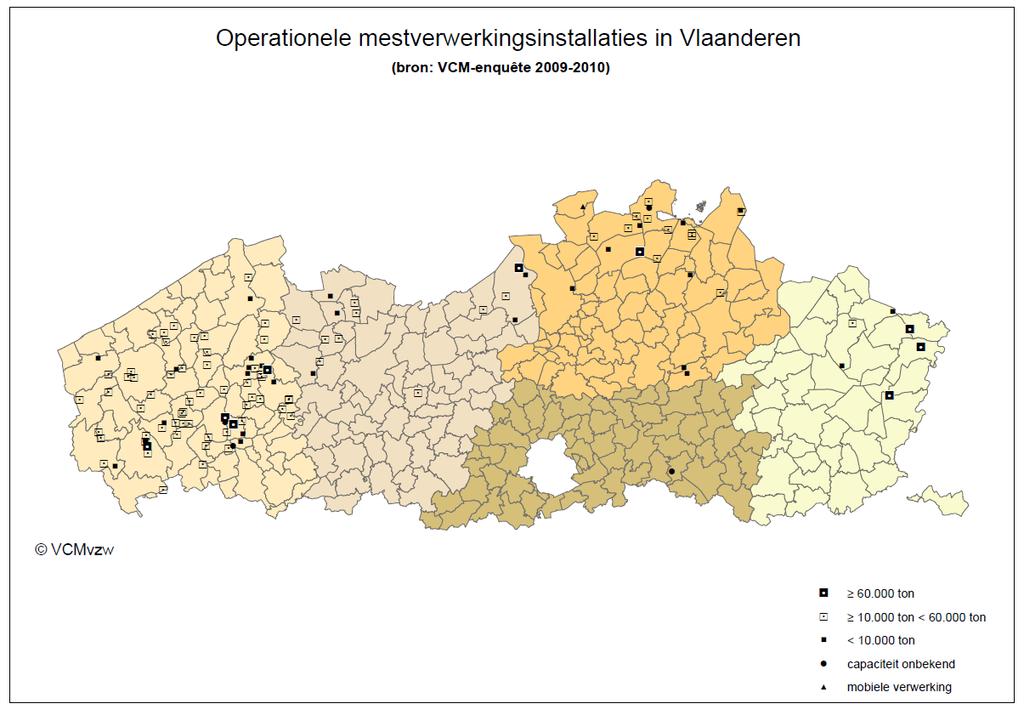 Figuur 1: De geografische situering van de diverse