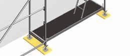 van vloeren en een pen voor de montage van kantplanken. De verschillende beschikbare hoogtematen maken verschillende vloerhoogtes mogelijk en kunnen hoogteverschillen overbruggen.