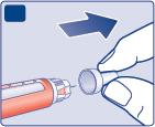 Een druppel insuline kan aan de naaldpunt verschijnen. Dit is normaal, maar u moet nog steeds de insulinestroom controleren.